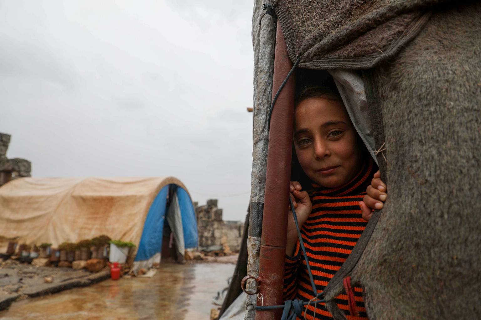 Niños desplazados en Siria
